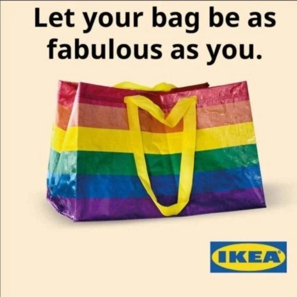 2 IKEA LGBTQ PRIDE Reusable Tote Bag STORSTOMMA